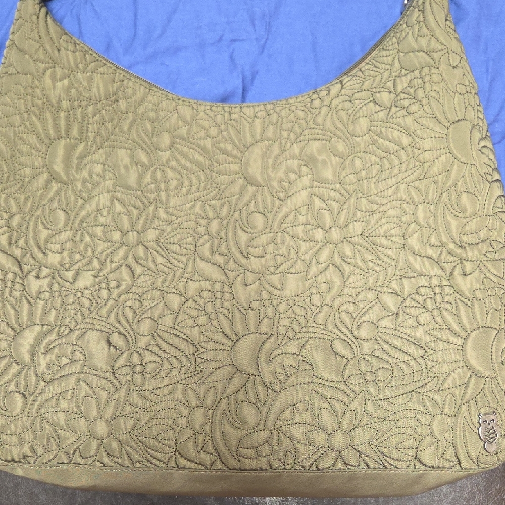 Sakroots Green Floral Embroidered Shoulder Bag